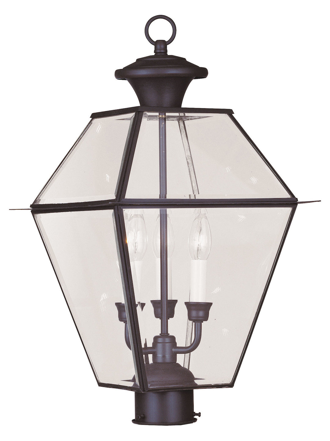 3 Light Bronze Outdoor Post Lantern by Livex Lighting