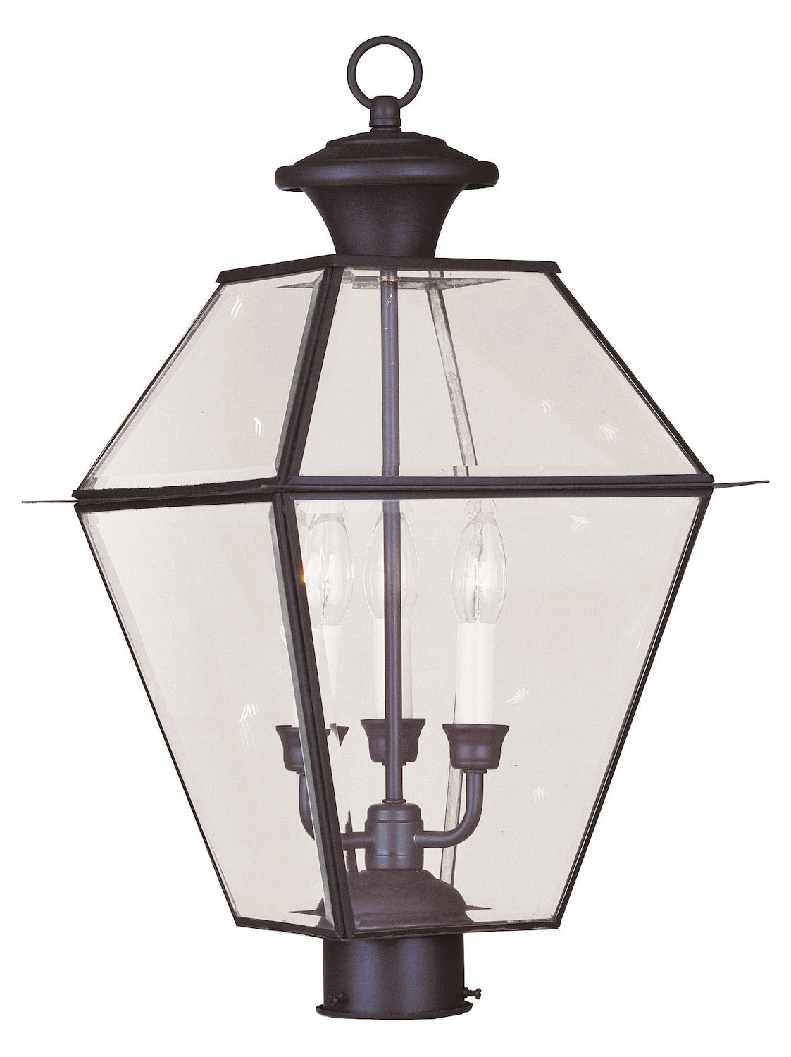 3 Light Bronze Outdoor Post Lantern by Livex Lighting