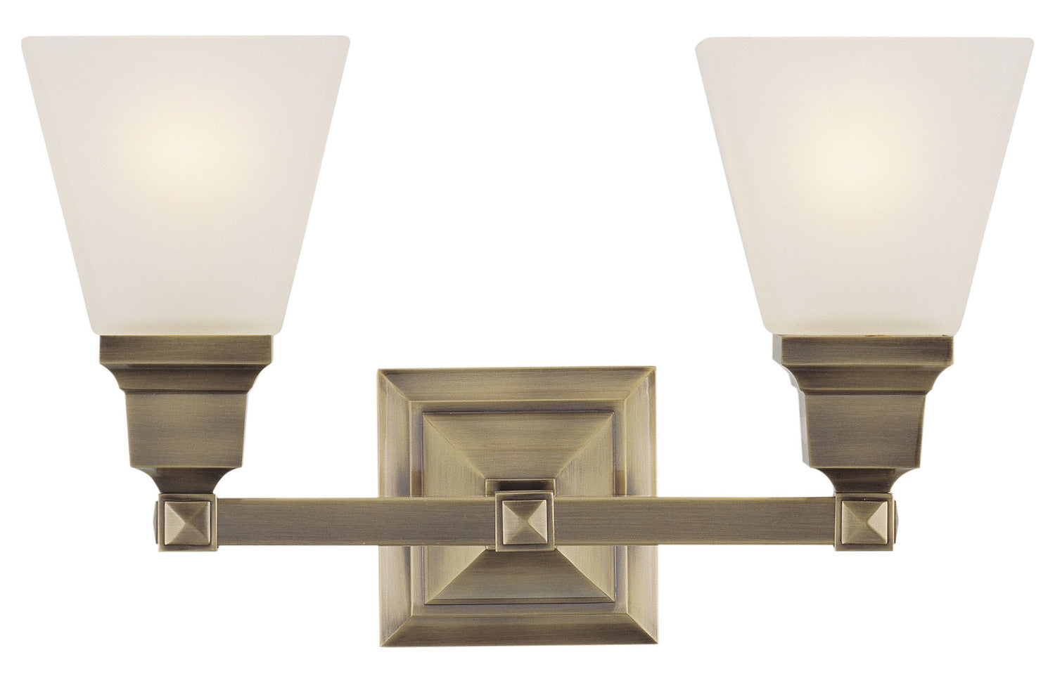 Antique Brass  2 Light Bathroom Vanity Light by Livex Lighting