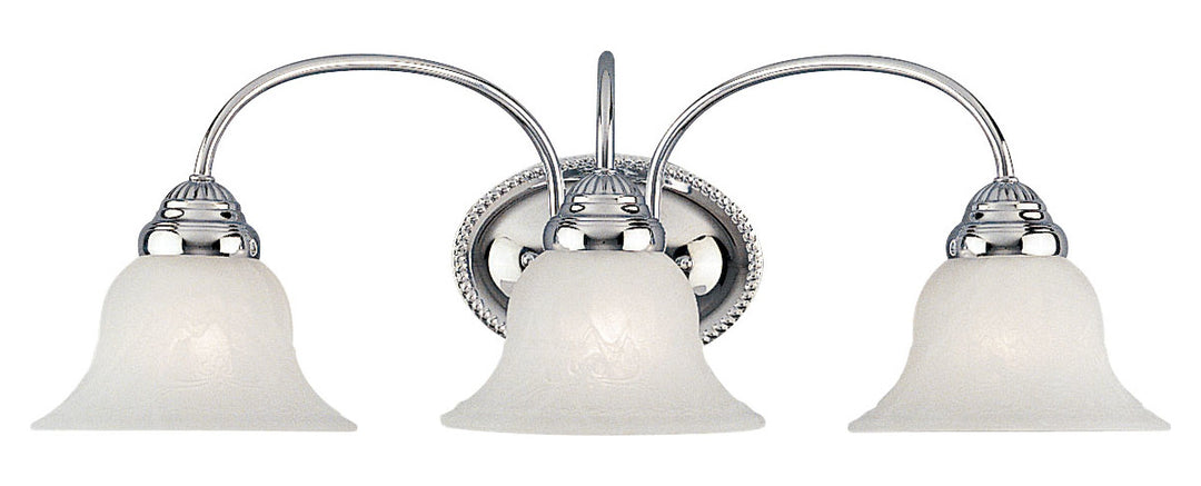 3 Light Polished Chrome Bath Light by Livex Lighting