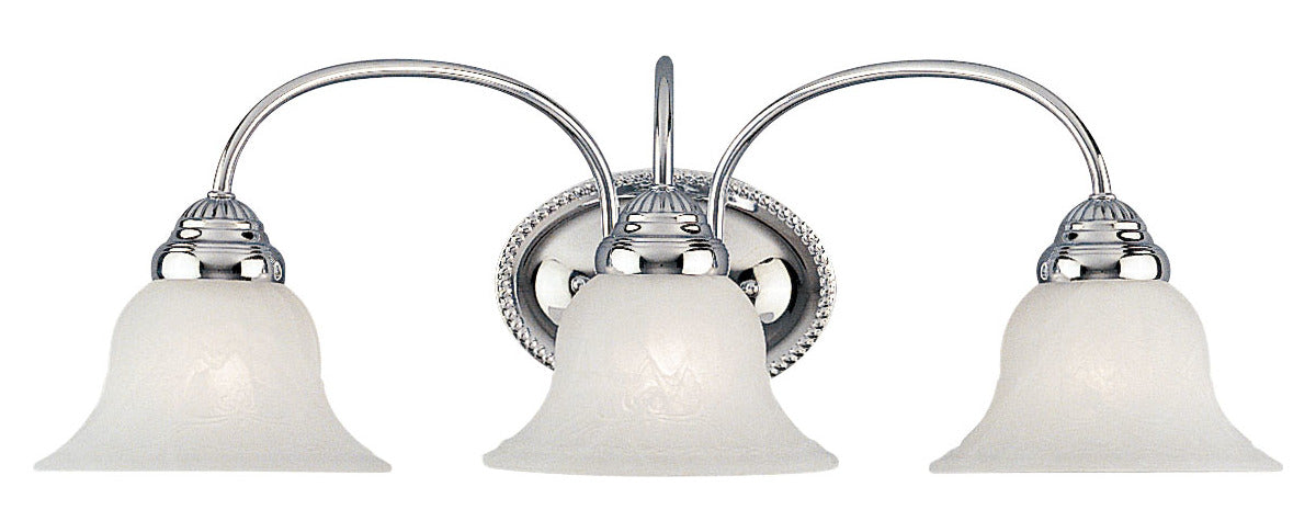 3 Light Polished Chrome Bath Light by Livex Lighting