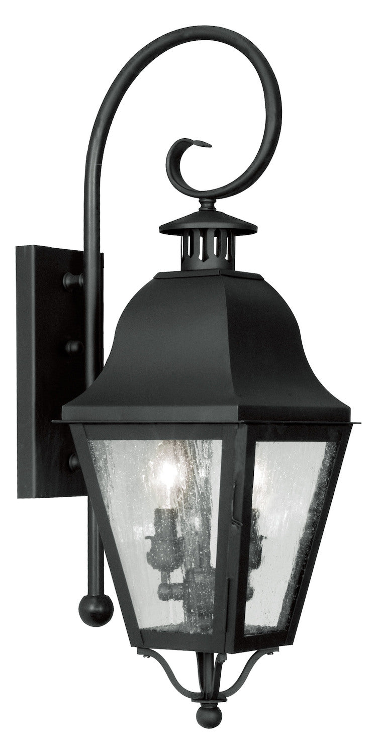 Black  Large Outdoor Wall Sconce With 2 Lights by Livex Lighting