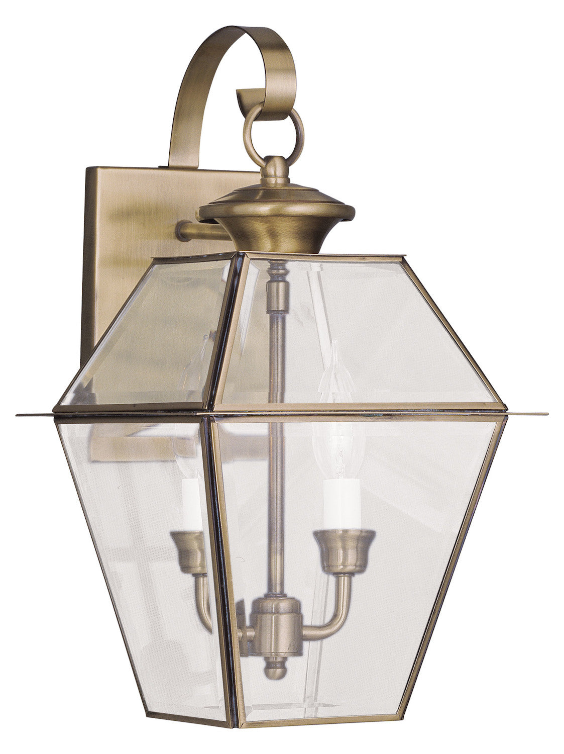 Antique Brass  2 Light Outdoor Wall Sconce by Livex Lighting