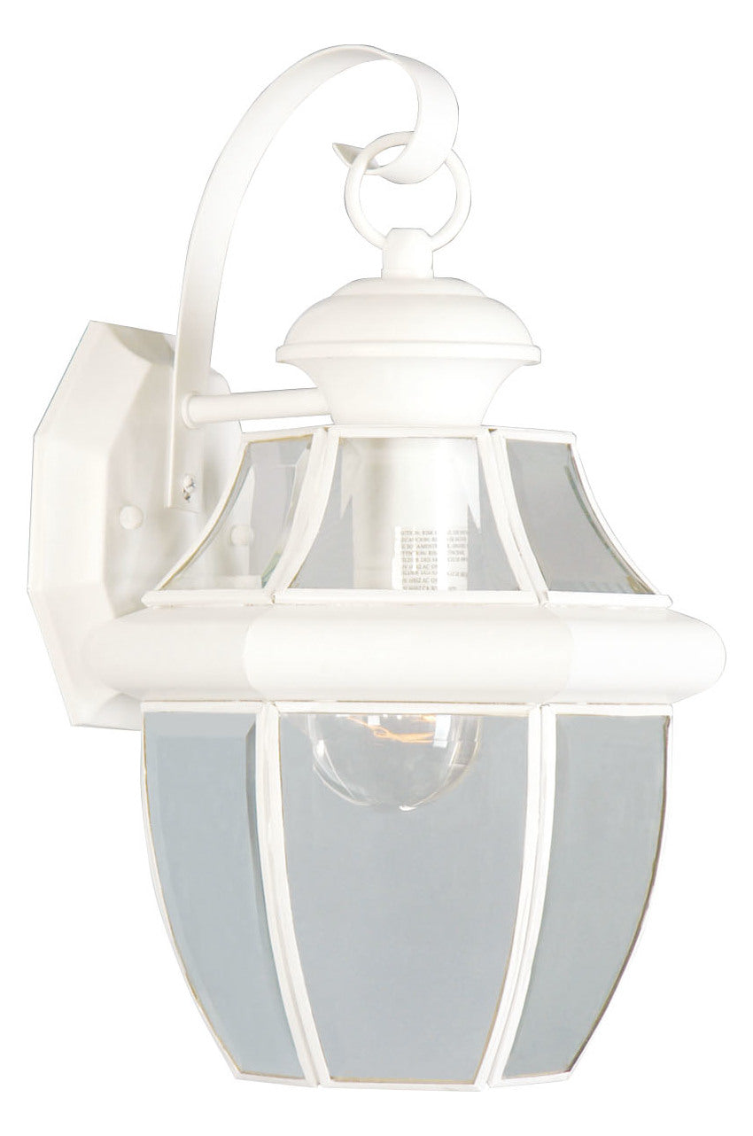 1 Light White Outdoor Wall Lantern by Livex Lighting