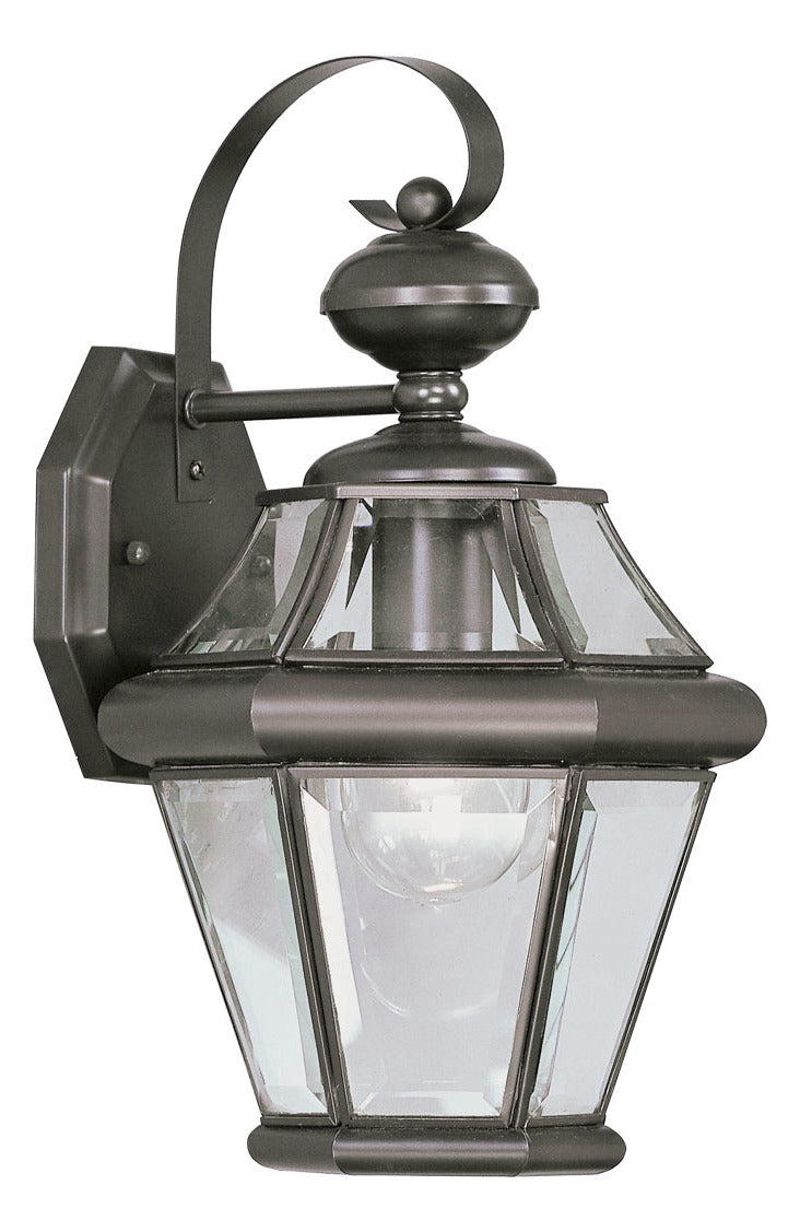 1 Light Bronze Outdoor Wall Lantern by Livex Lighting