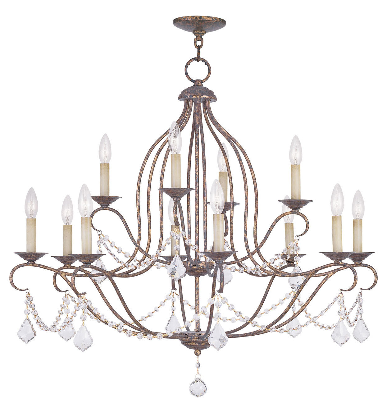 Venetian Golden Bronze Up Chandelier by Livex Lighting