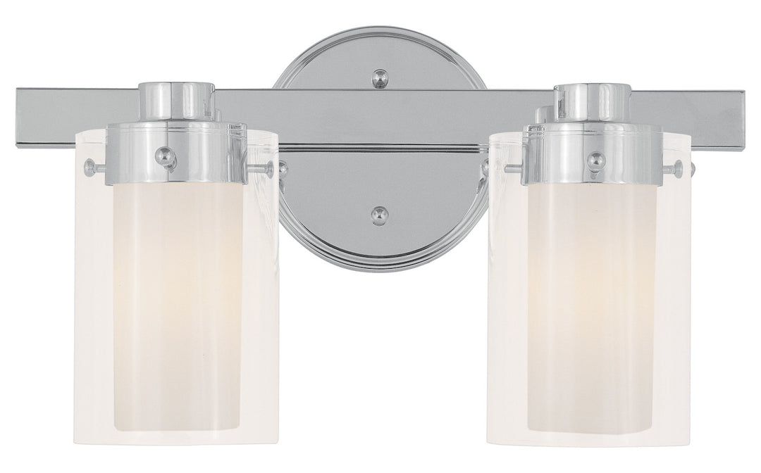 2 Light Polished Chrome Bath Light by Livex Lighting
