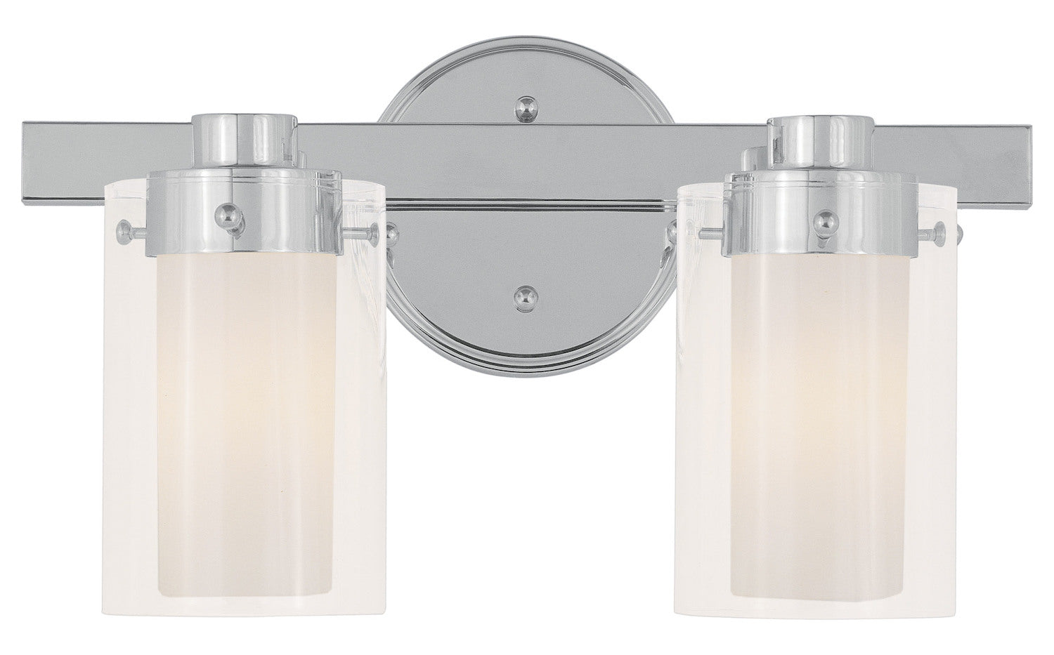 2 Light Polished Chrome Bath Light by Livex Lighting