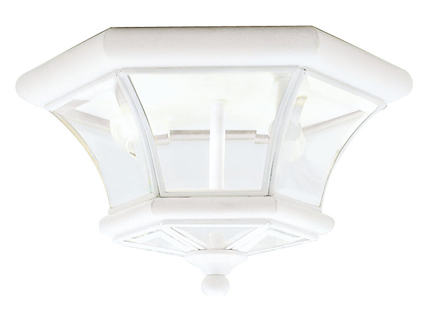 White Cage Flush Mount by Livex Lighting