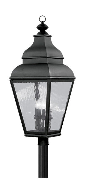 Black  Post Light With 4 Lights by Livex Lighting