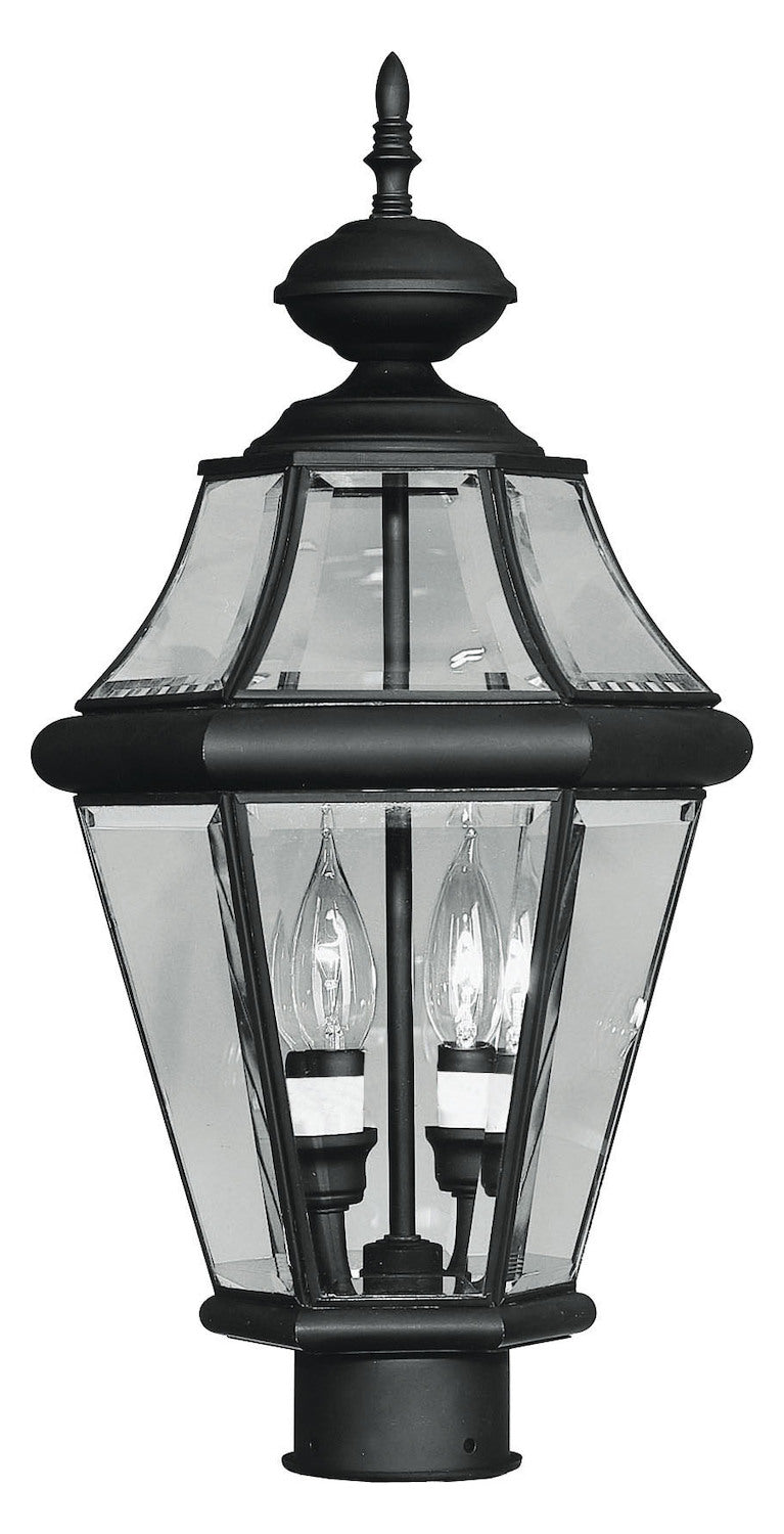 2 Light Black Outdoor Post Lantern by Livex Lighting