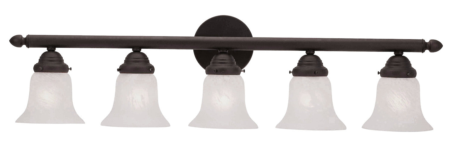 5 Light Bronze Bath Light by Livex Lighting