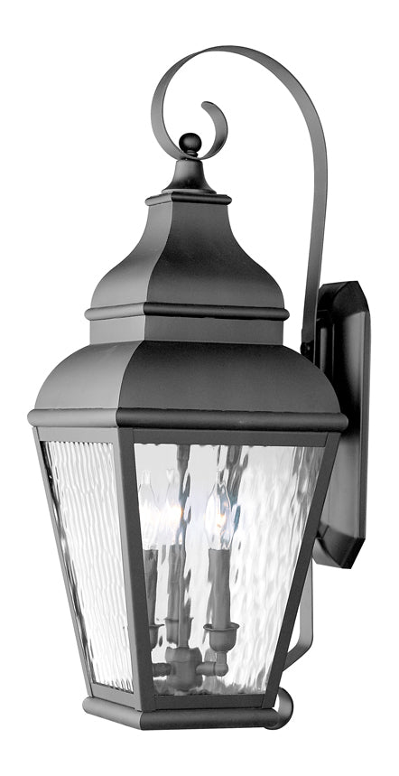 Black  Large Outdoor Wall Sconce With 3 Lights by Livex Lighting
