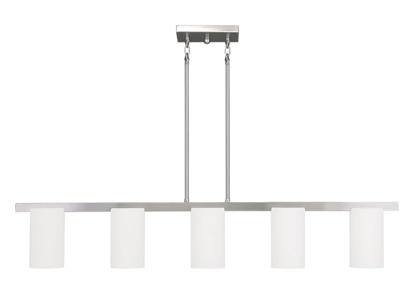 Brushed Nickel  5 Light 1 Tier Chandelier by Livex Lighting