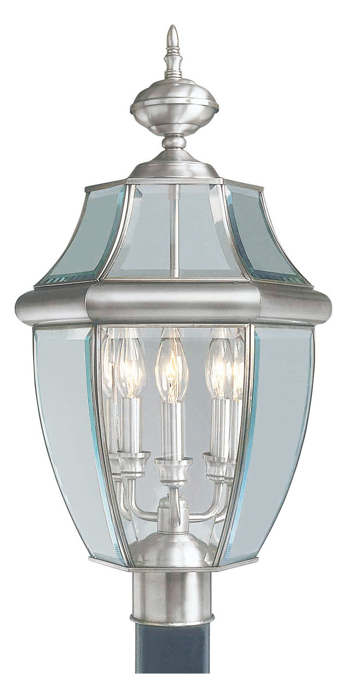 Brushed Nickel Post Light by Livex Lighting