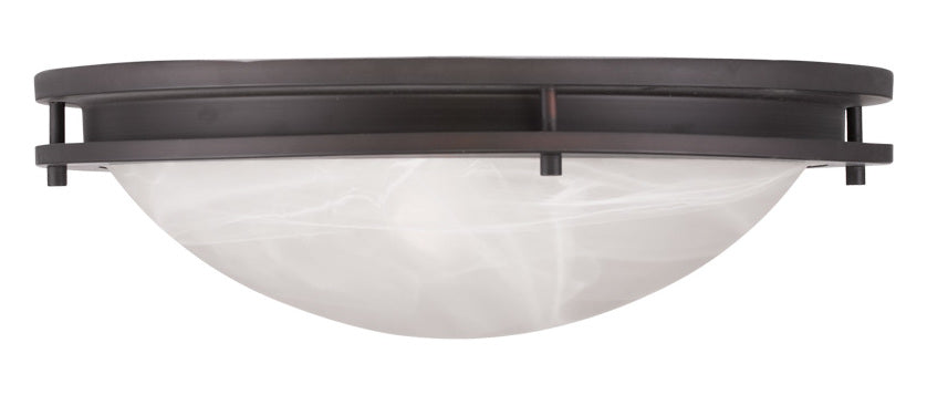 Bronze  3 Light Flush Mount Ceiling Fixture
