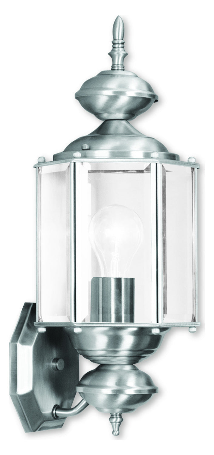 Brushed Nickel Wall Lantern by Livex Lighting