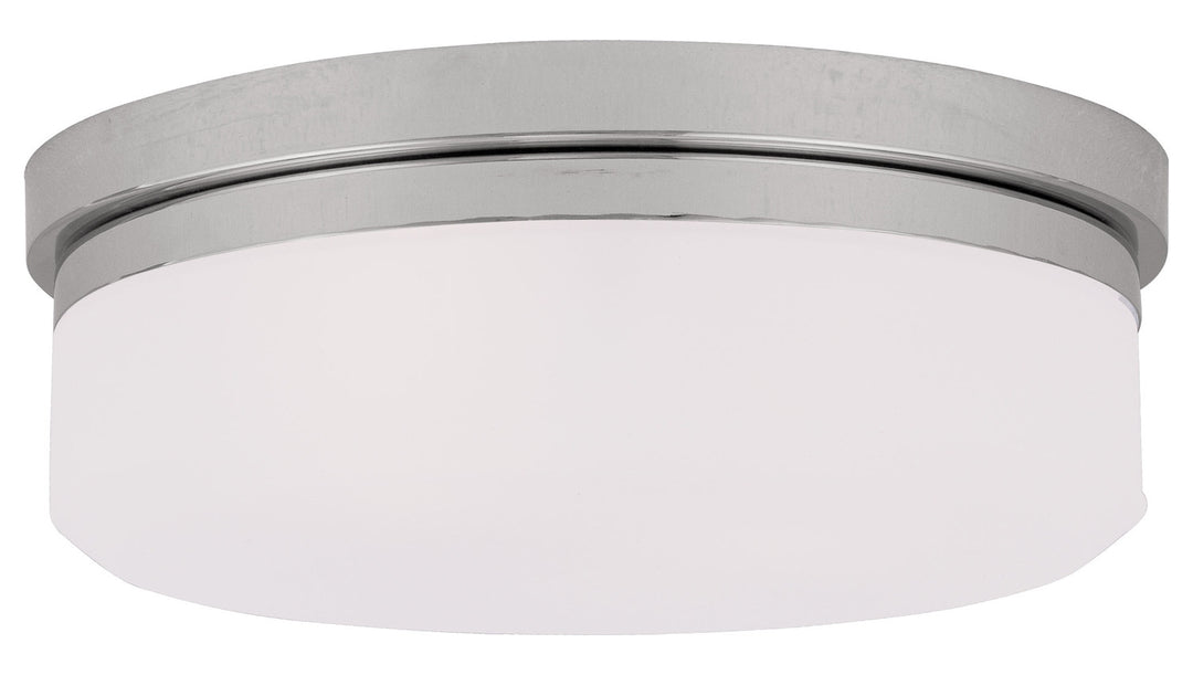 Chrome Drum Shade Flush Mount by Livex Lighting