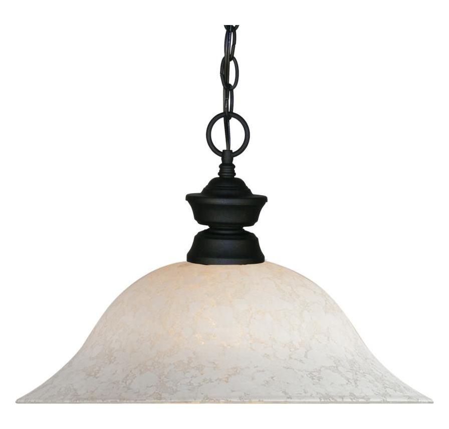 Matte Black 1 Light Full Sized Pendant by Z-Lite