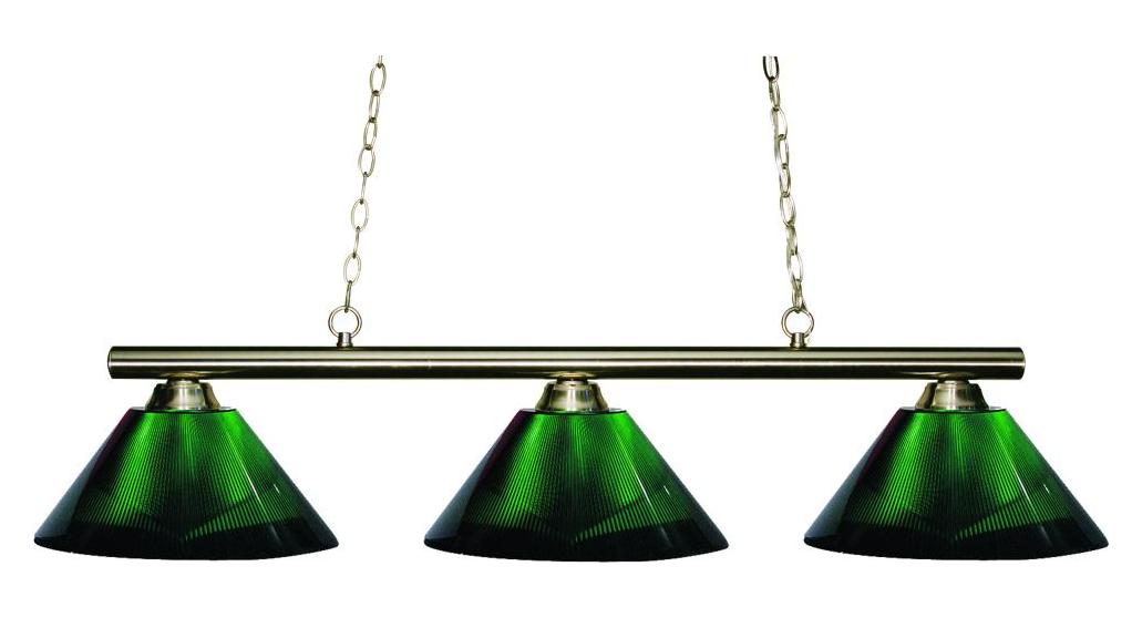 Brushed Nickel  3 Light Chandelier with Acrylic Shades by Z-Lite