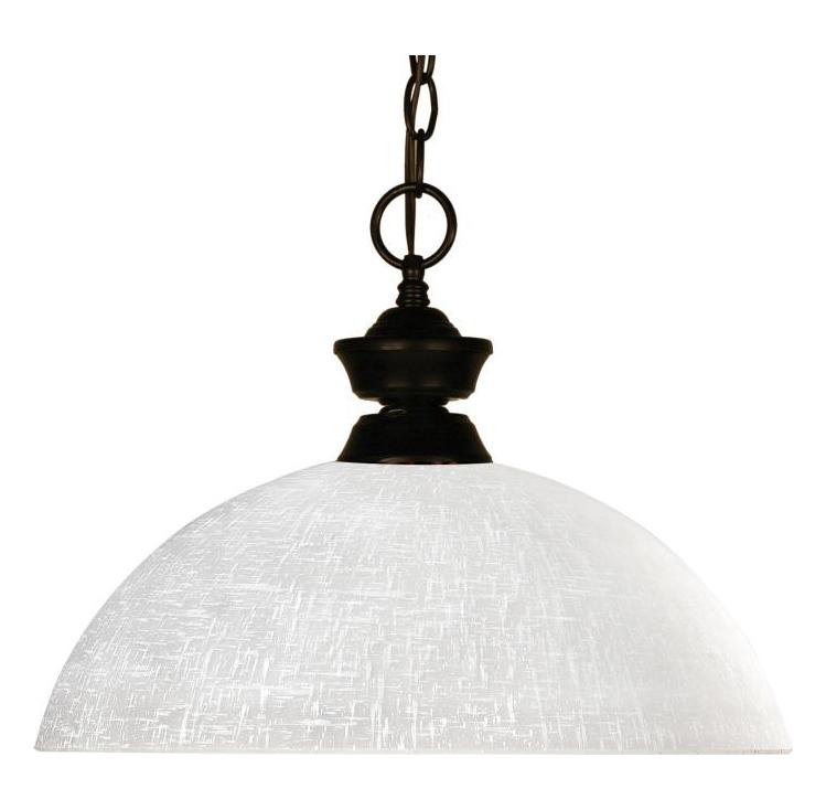 Bronze  1 Light Pendant with Glass Shade by Z-Lite