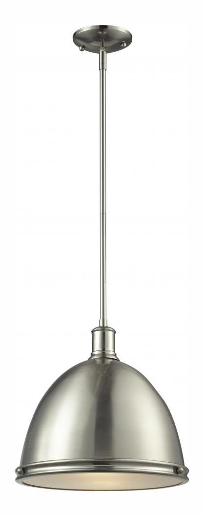 Brushed Nickel  1 Light Full Sized Pendant by Z-Lite