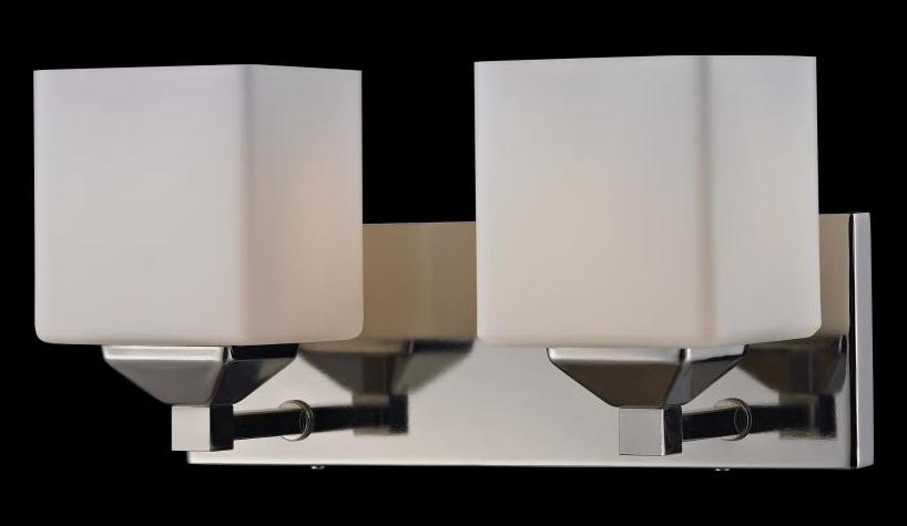 Two Light Matte Opal Glass Chrome/Matte Opal Vanity by Z-Lite
