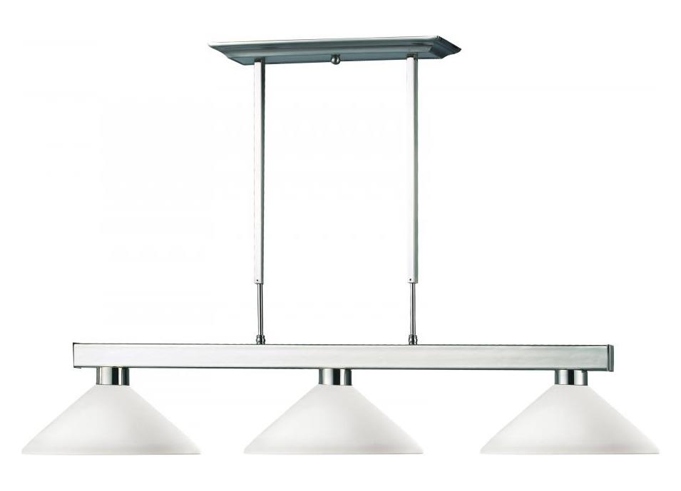 Brushed Nickel  3 Light 46in Wide Billiard Chandelier by Z-Lite