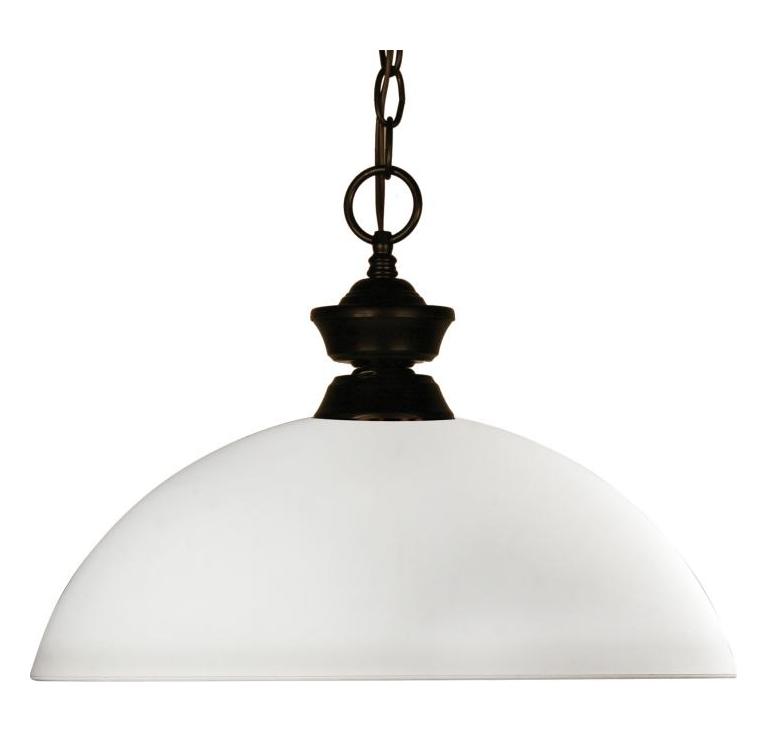 Bronze  1 Light Pendant with Glass Shade by Z-Lite