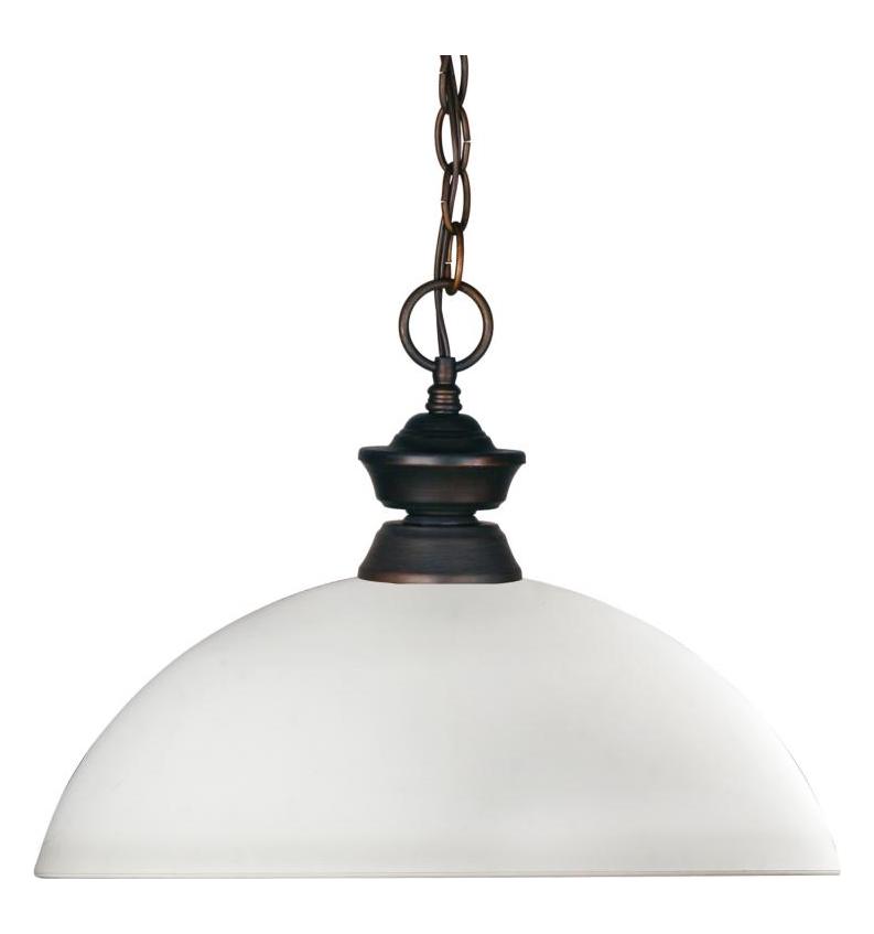Olde Bronze  1 Light Pendant with Glass Shade by Z-Lite