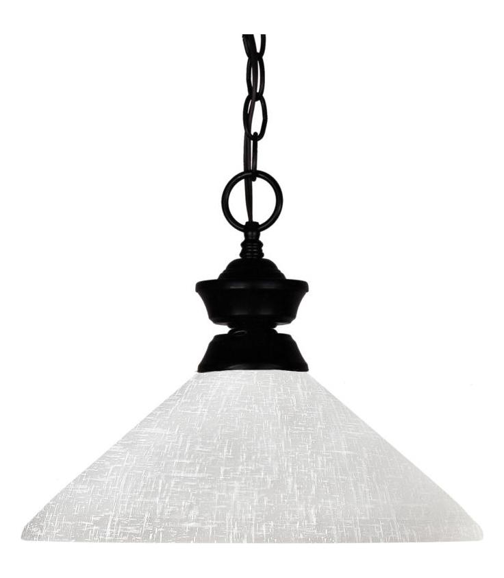 Matte Black  1 Light Pendant with Glass Shade by Z-Lite