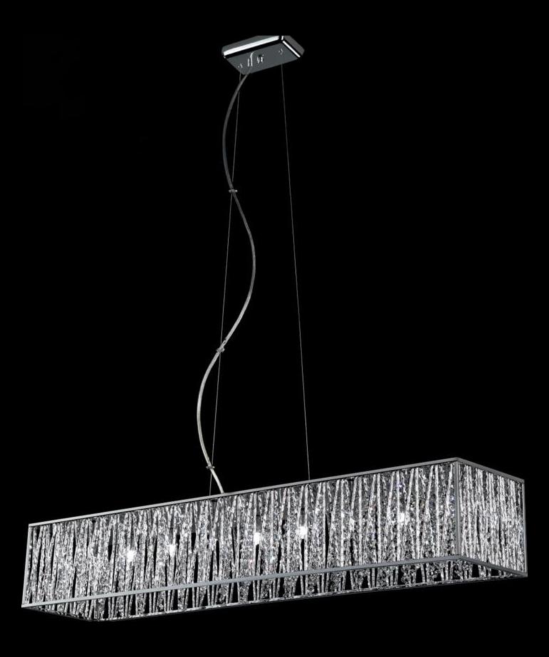 Chrome  9 Light Chandelier with Silver Shade by Z-Lite