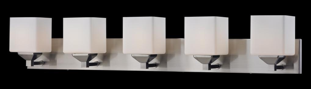 Five Light Matte Opal Glass Chrome/Matte Opal Vanity by Z-Lite