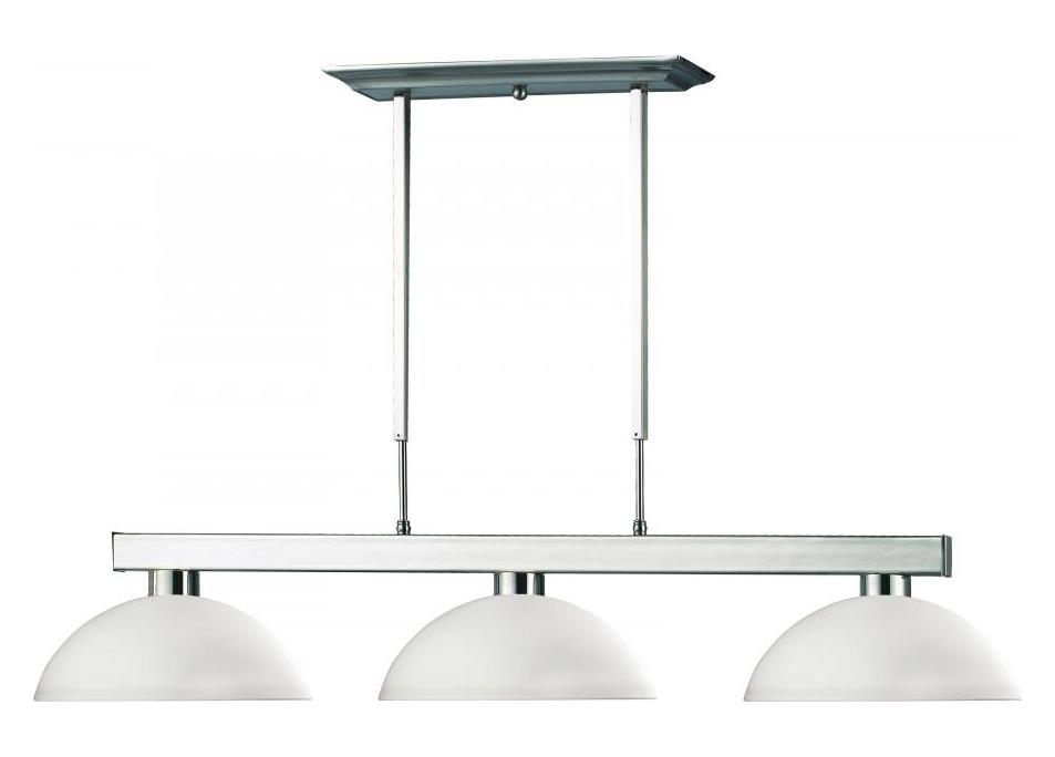 Brushed Nickel  3 Light 46in Wide Billiard Chandelier by Z-Lite
