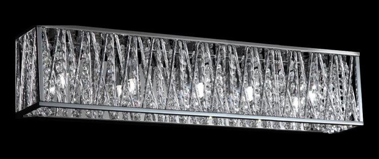 Chrome  5 Light ADA Compliant Bathroom Vanity Light with Silver Shade by Z-Lite