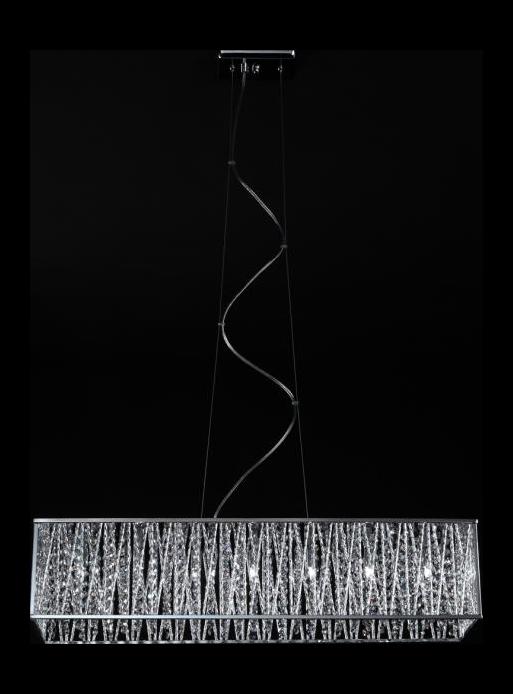 Chrome  7 Light Chandelier with Silver Shade by Z-Lite