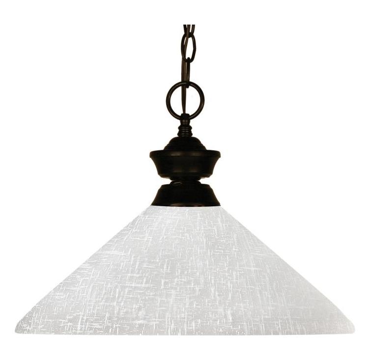 Bronze  1 Light Pendant with Glass Shade by Z-Lite