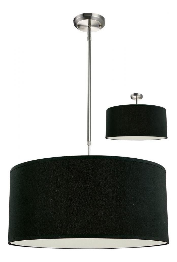 Brushed Nickel / Black  3 Light Large Pendant by Z-Lite