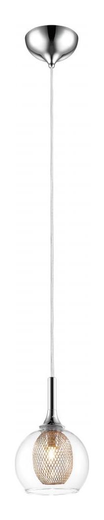 Chrome  1 Light Mini Pendant with Clear Shade by Z-Lite