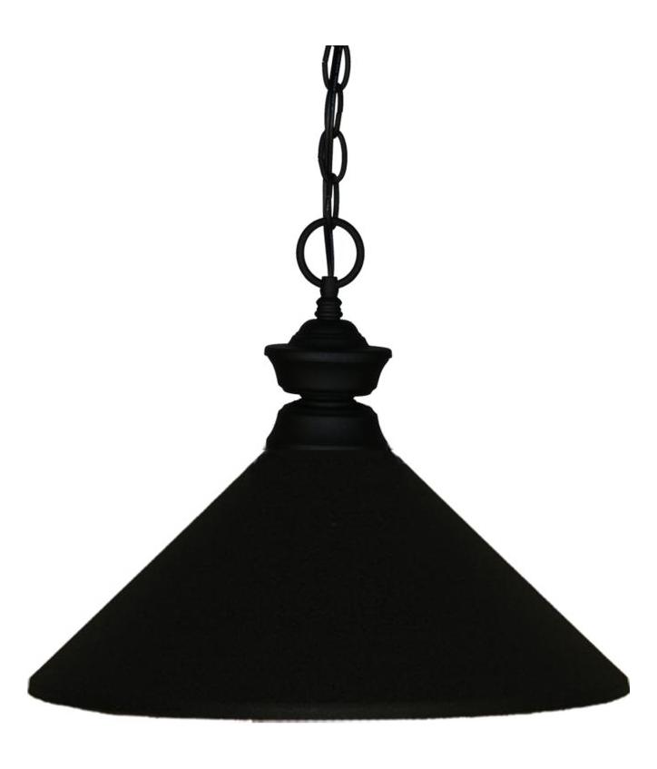 Matte Black 1 Light Full Sized Pendant by Z-Lite