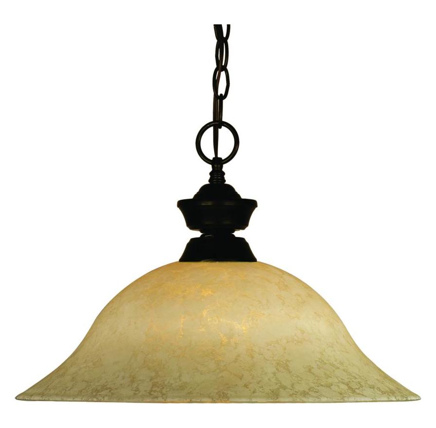 Bronze 1 Light Full Sized Pendant by Z-Lite
