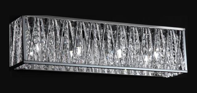 Chrome  4 Light ADA Compliant Bathroom Vanity Light with Silver Shade by Z-Lite