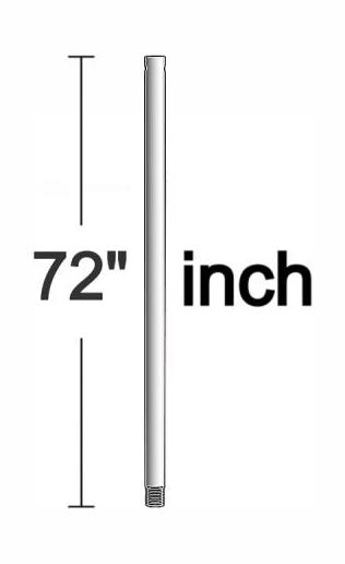Nickel Fan Down Rod by VC Fan Collection
