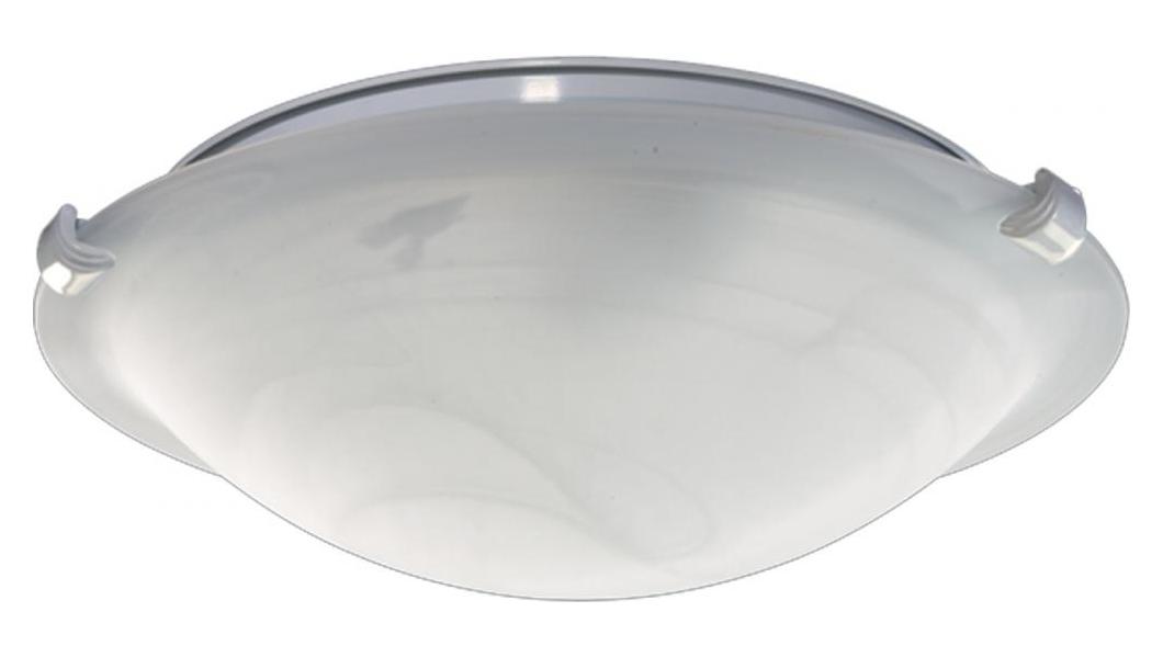 Two Light White Faux Alabaster Glass Fan Light Kit by Quorum