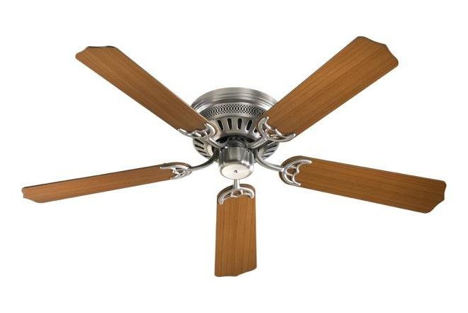 Satin Nickel Hugger Ceiling Fan by Quorum