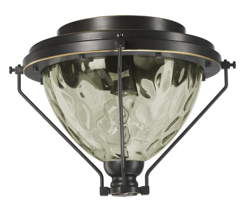 One Light Old World Clear Glass Fan Light Kit by Quorum