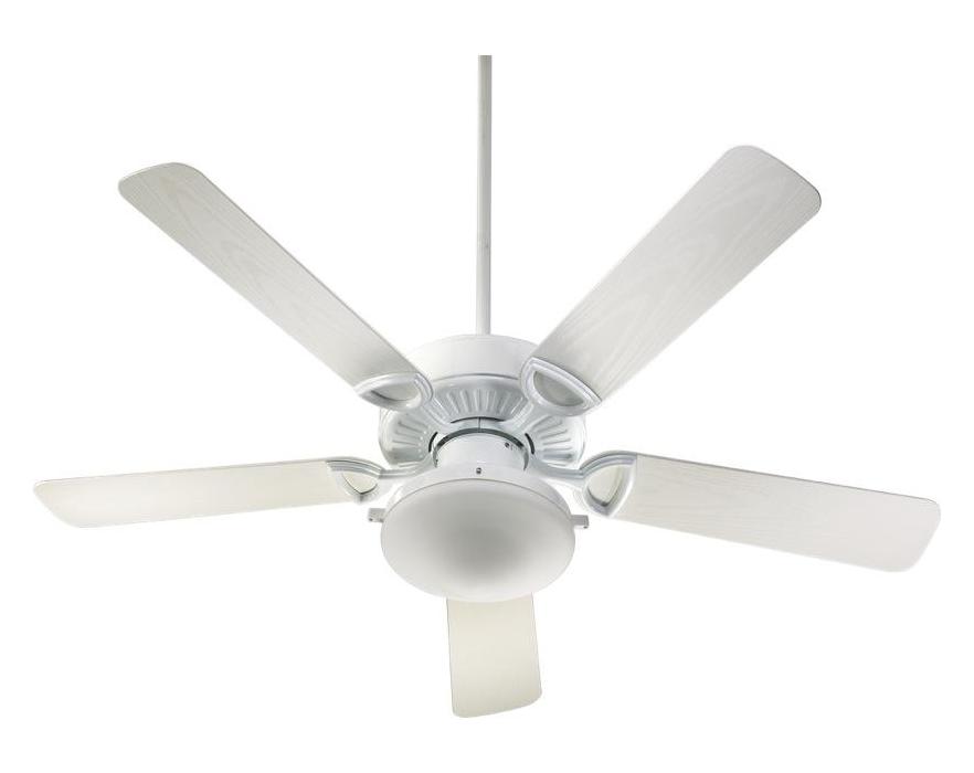 Two Light White Outdoor Fan by Quorum