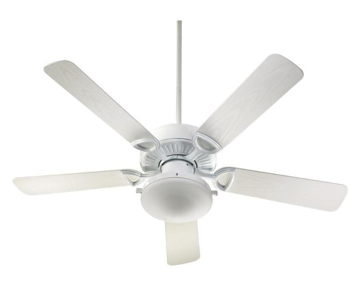Two Light White Outdoor Fan by Quorum