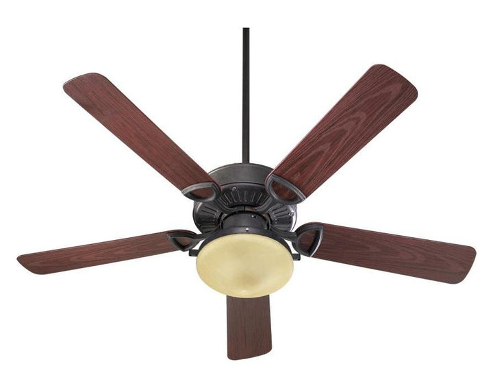Two Light Toasted Sienna Outdoor Fan by Quorum