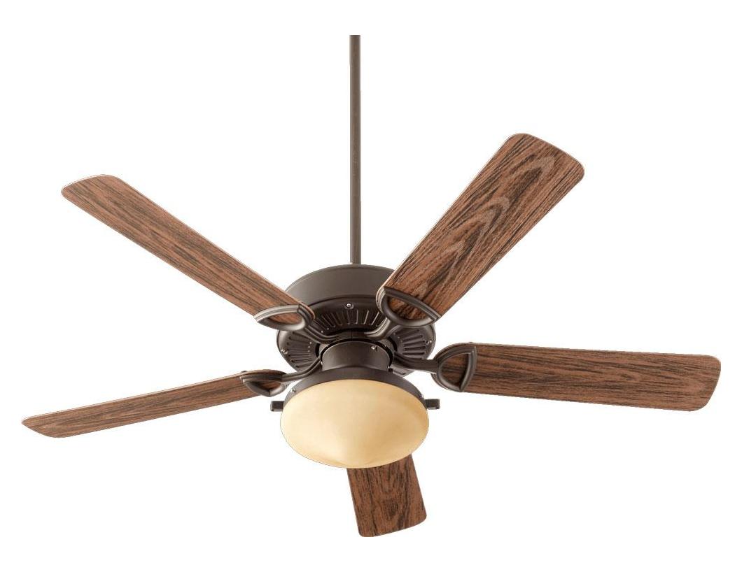 Two Light Oiled Bronze Outdoor Fan by Quorum